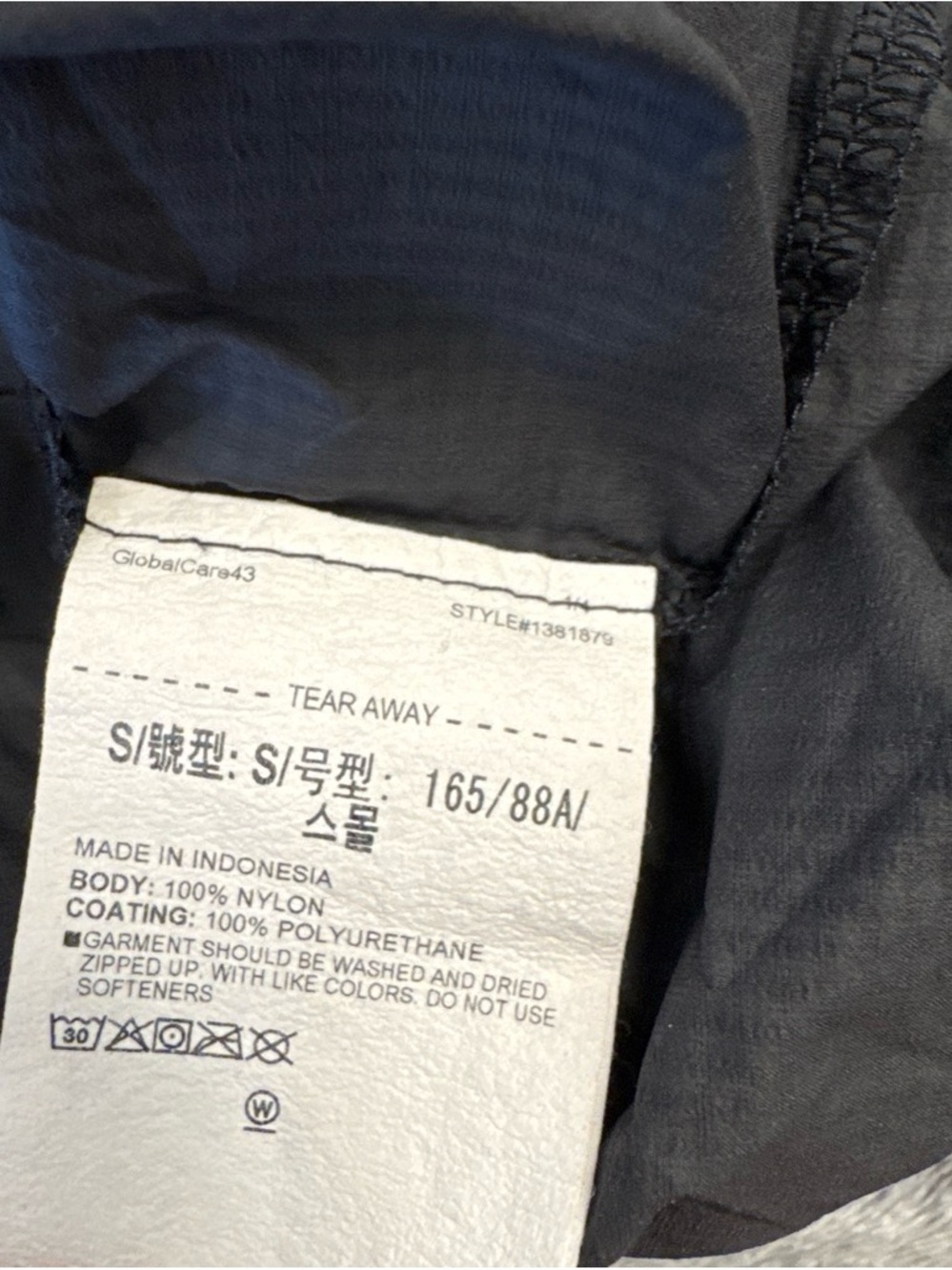 Under Armour Navy Lightweight Hooded Jacket with White Zippers - Picture 5 of 8